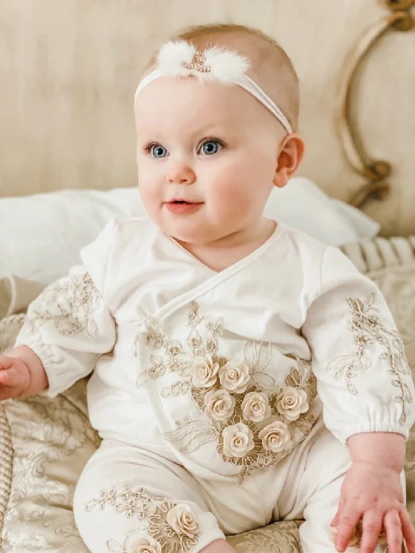 Bargain Prices lace dressIvory Gold Two Piece Set
