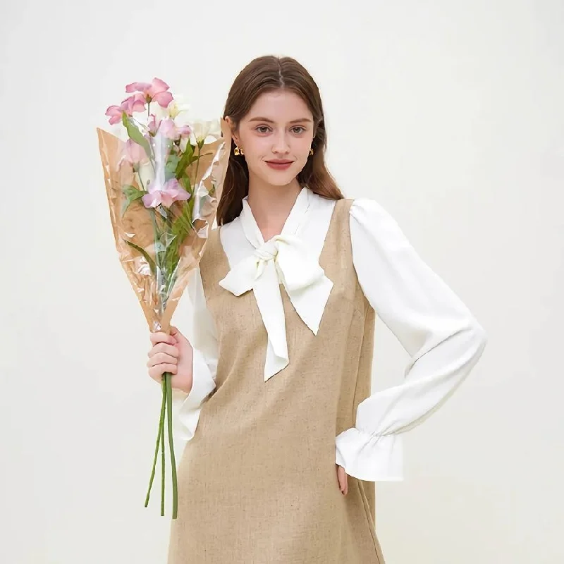 Steals and Deals comfy dressChic French Style Fake Two-Piece Dress