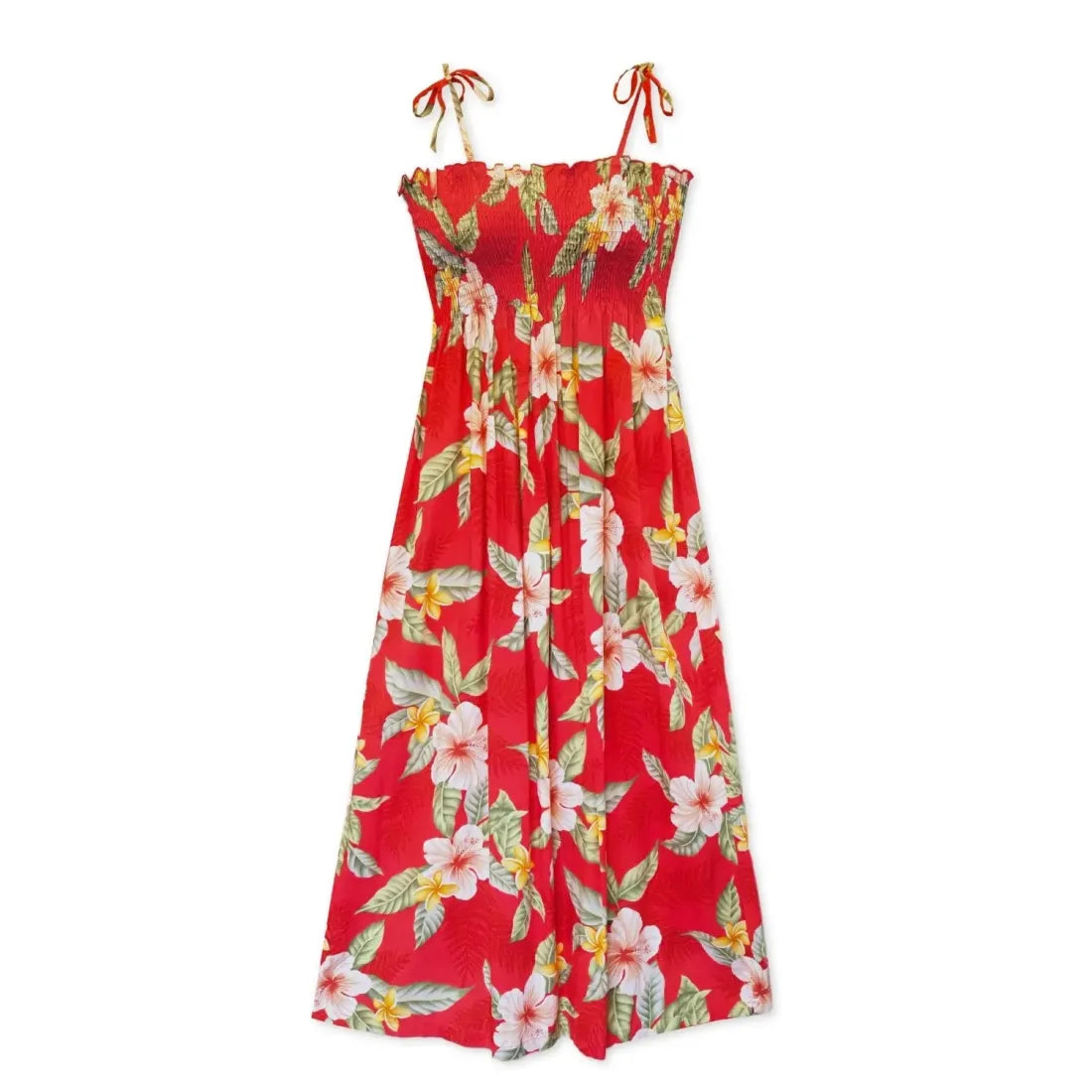 Can't Miss Makaha Red Maxi Hawaiian Dress