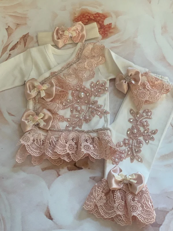 cocktail dressCustom Pink Olivia Lace Jewel Set