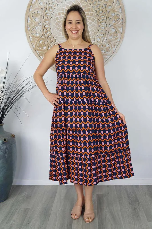 Price Cut Twiggy Dress "Waves"