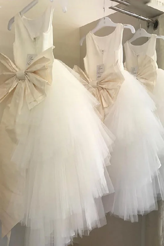 Reduced Prices sleek midi dressBall Gown Ivory Flower Girl Dress with Bow