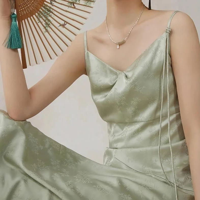 Loyalty Reward spaghetti strap dressElegant Mint Mambo Midi Dress with Spaghetti Straps