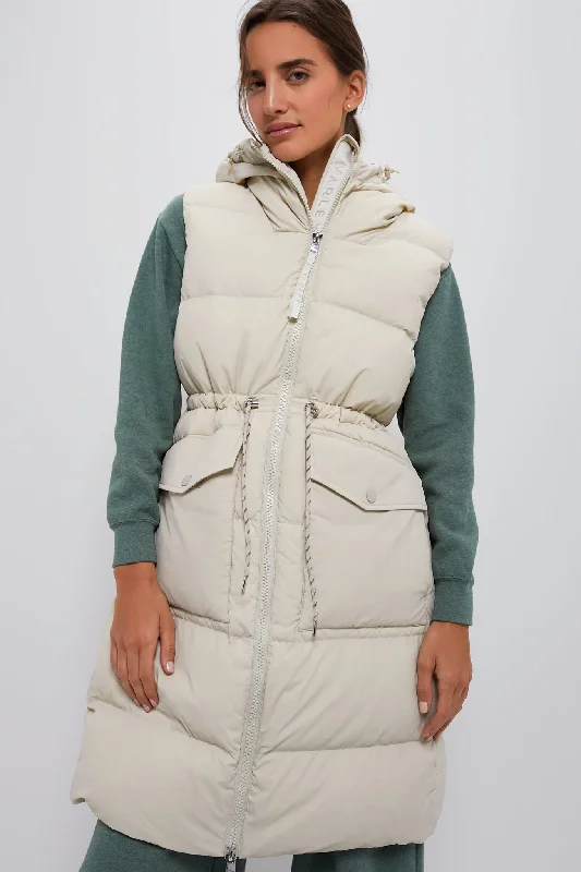 trendy bomber coatBone White Irving Down Gilet