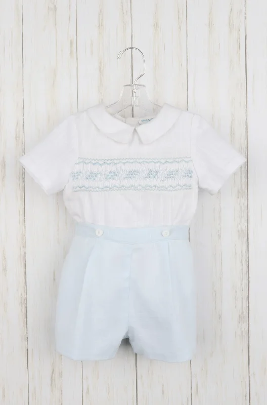 trendy mini dressLuli and Me Boys Smocked Outfit