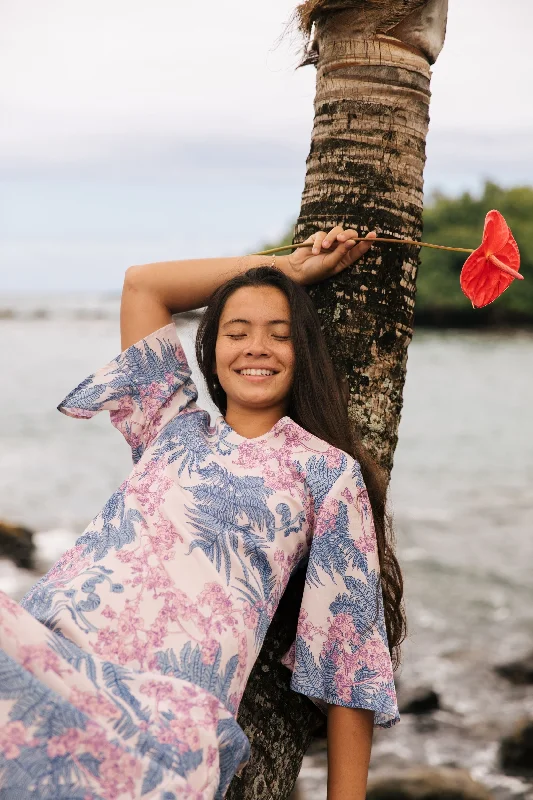Limited Stock Hāpuʻu 'Ilima Mauka to Makai Lavender Midi Dress