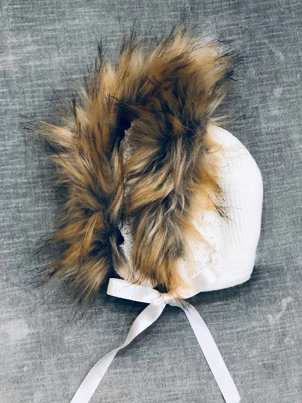Seasonal Clearance printed dressJuliana Knit Hat with Fur Trim
