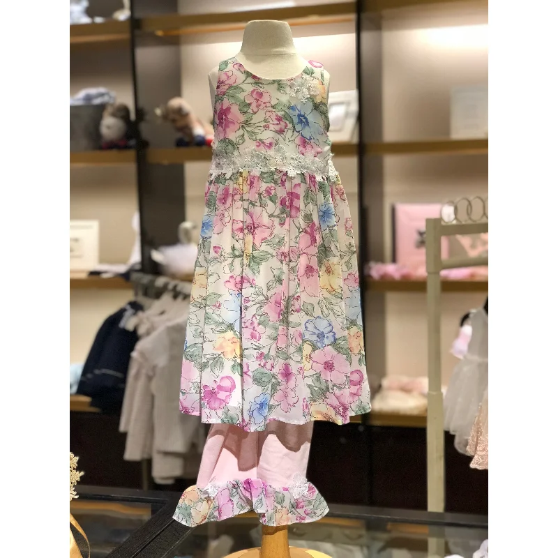 Stock Clearance A-line dressCach Cach Watercolor Bouquet Legging Set