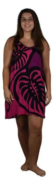 Price Rollback Bali Dress Short - Monstera - Pink