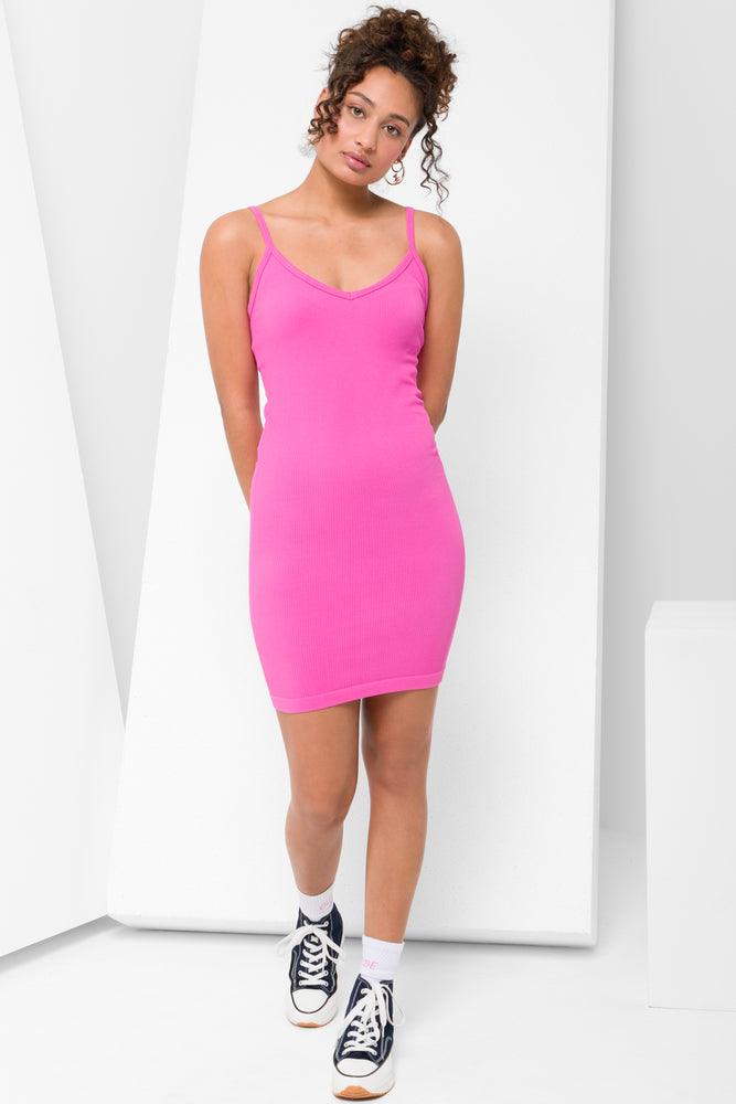 printed dressSeamless Strappy Bodycon Dress Pink