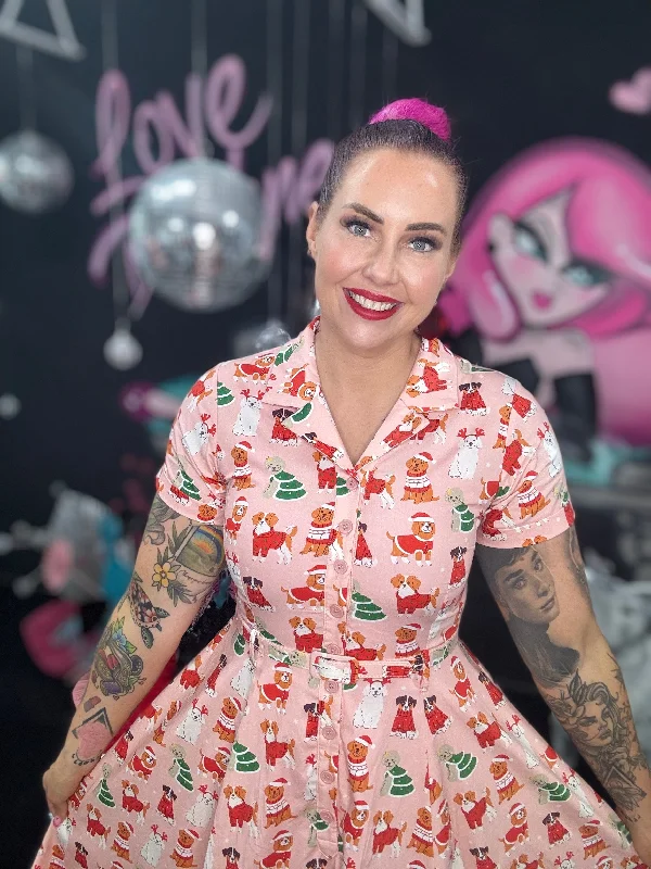 Steals and Deals trendy wrap dressPeggy Swing Dress in A Wagging Christmas