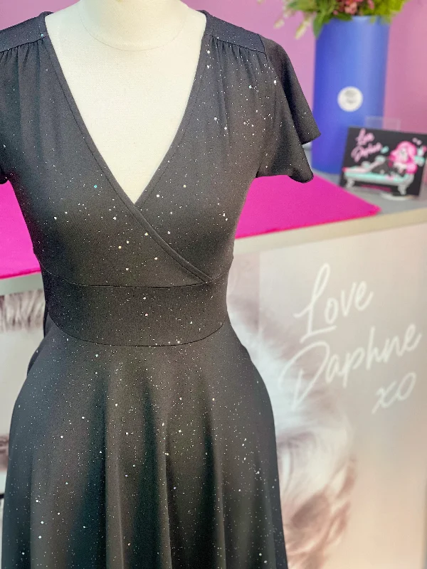 Massive Deals casual shift dressMimi Swing Dress - Black Sparkle