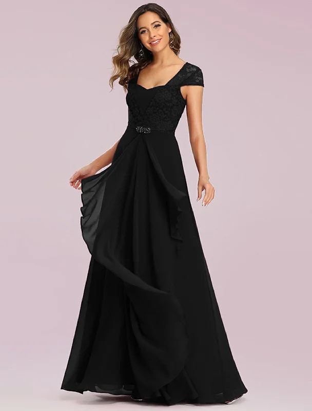 Extra Discounts Prom Dress Off Shoulder High Waisted Summer Bridesmaid Dress Elegant Chiffon with Pleats