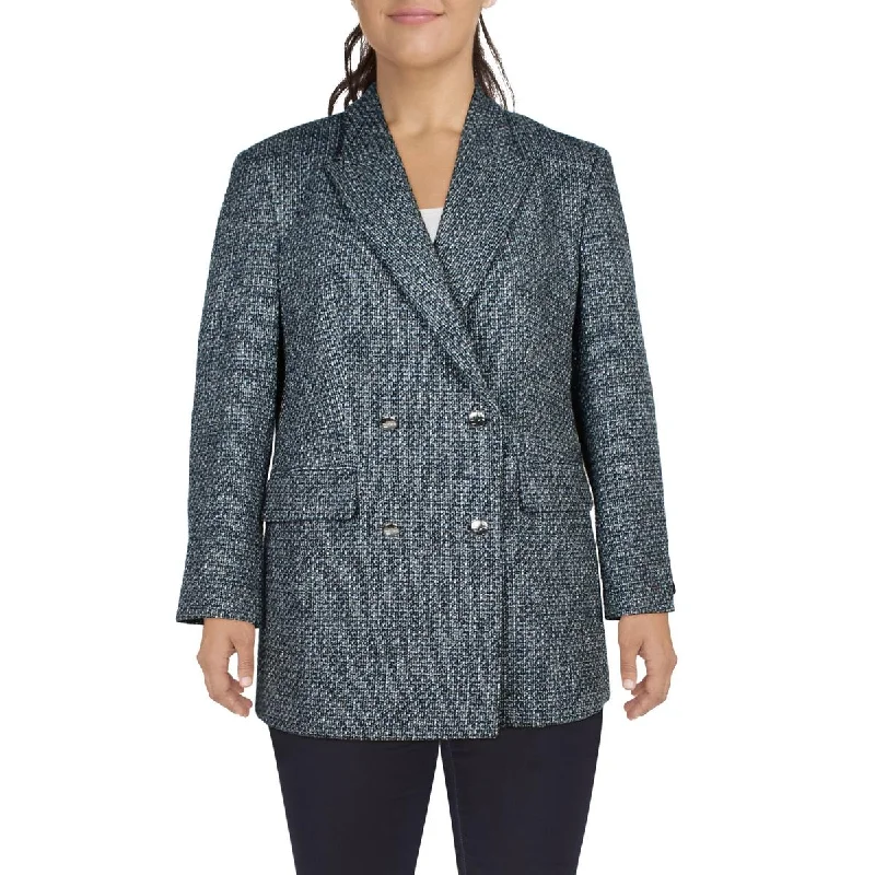 outdoor adventure coatWomens Tweed Topper Double-Breasted Blazer