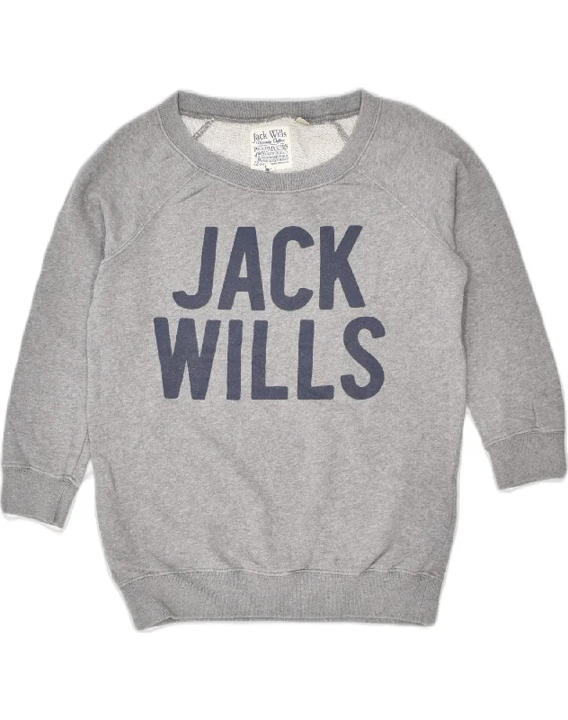 Fantastic Offers comfortable hooded sweatshirtcomfortable hooded sweatshirtJACK WILLS Womens Graphic Sweatshirt Jumper UK 8 Small Grey Cotton Sports Fantastic Offers comfortable hooded sweatshirtcomfortable hooded sweatshirtJACK WILLS Womens Graphic Sweatshirt Jumper UK 8 Small Grey Cotton Sports