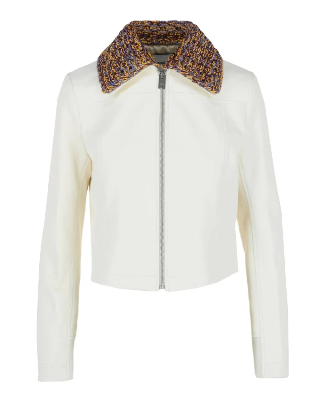 Exclusive Access stylish lightweight coatAMBUSH Womens Box Leather Jacket