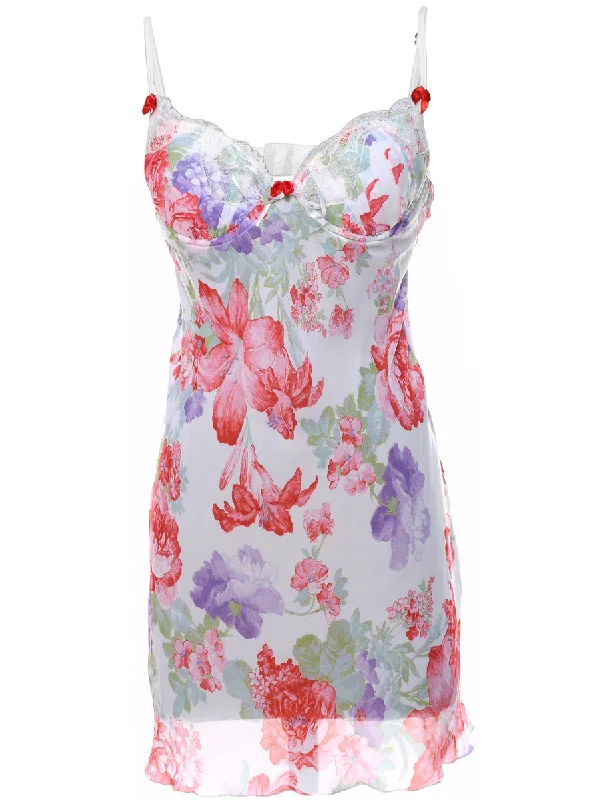 Deal Zone long coatFloral Print Babydoll - S