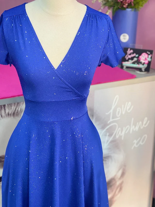 Weekend Deal casual knit dressMimi Swing Dress - Blue Sparkle