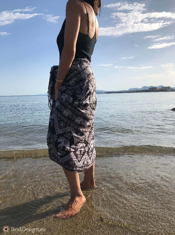 Clearance Event Elephant Print Sarong Beach Wrap