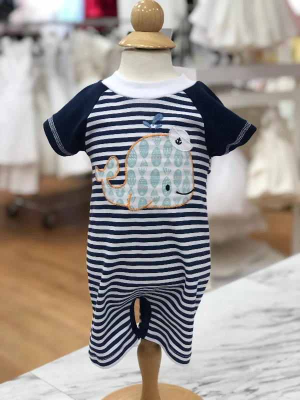 Deal of the Day t-shirt dressHaute Baby Whale Tale Boy Romper