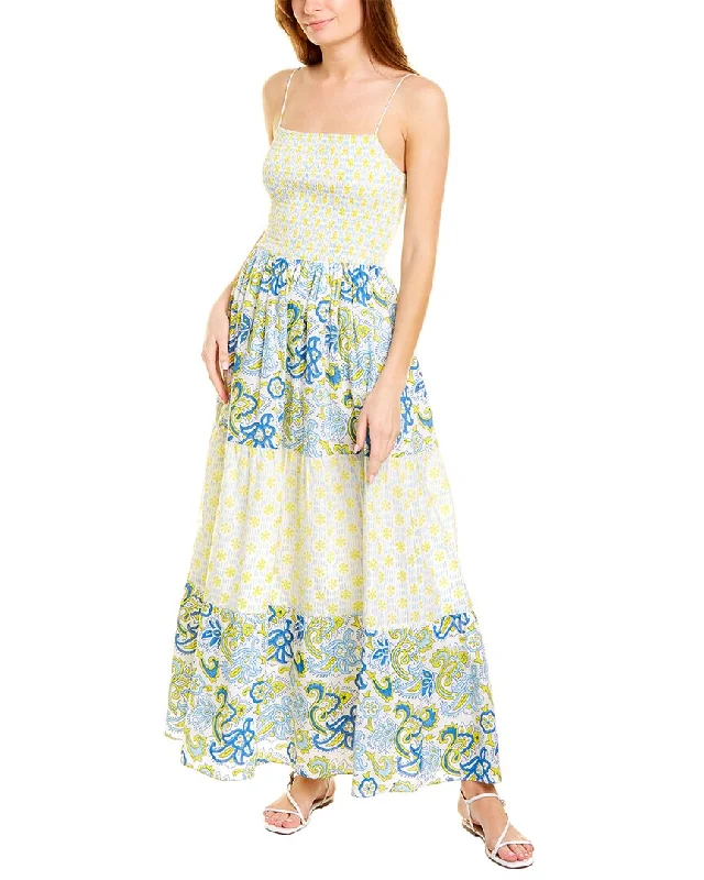 flowy maxi dressAsh & Eden Stuti Smocked Maxi Dress