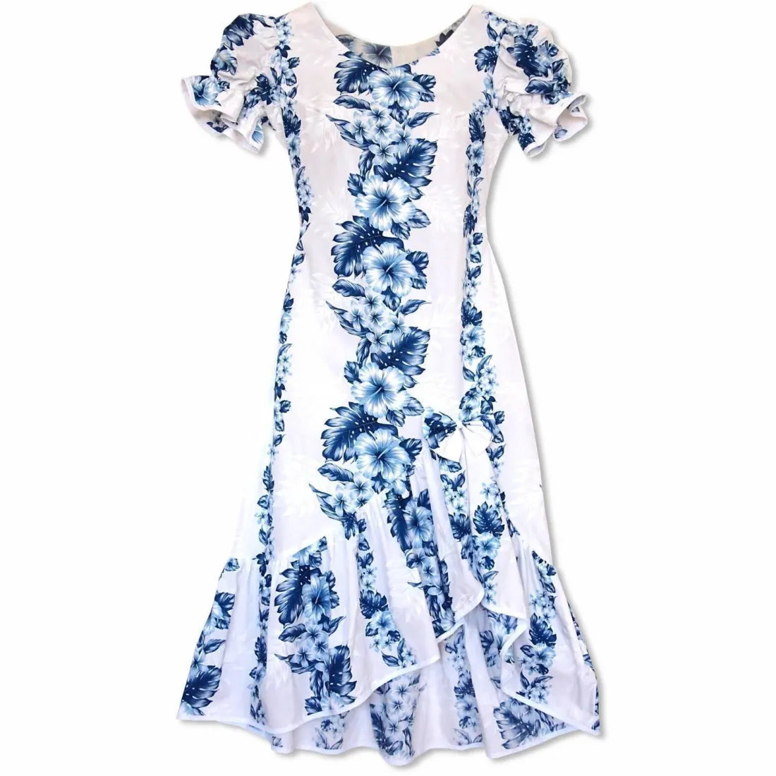 Super Sale Hanalei White Makani Hawaiian Muumuu Dress