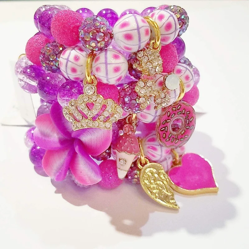 Huge Savings evening dressHeart Me Purple Party Bracelets