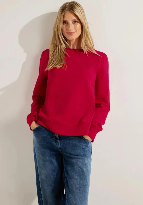 Can't Miss casual fit hoodiecasual fit hoodieCecil Basic Crew Neck Sweatshirt, Casual Red