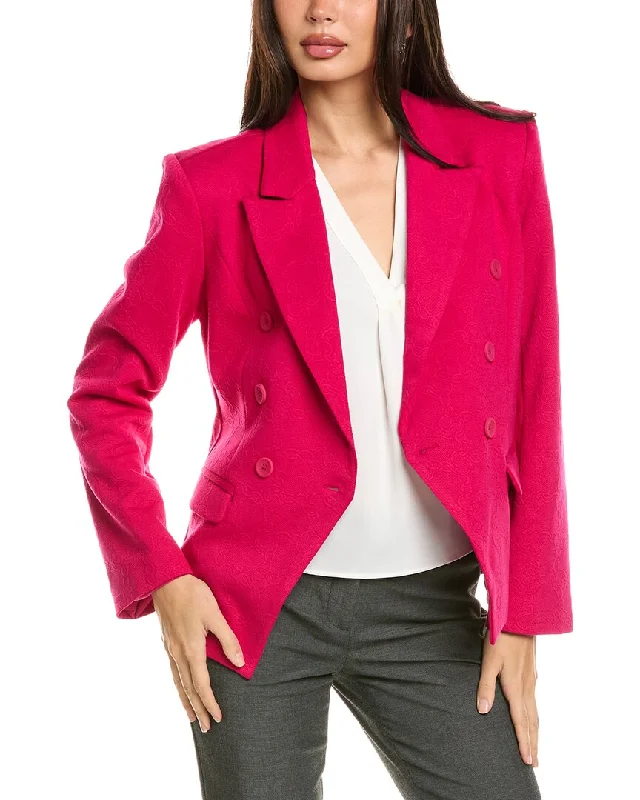 chic coatBadgley Mischka Chain Lock Jacquard Blazer