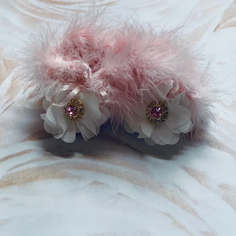 Special Promotion silk dressMarabou Booties