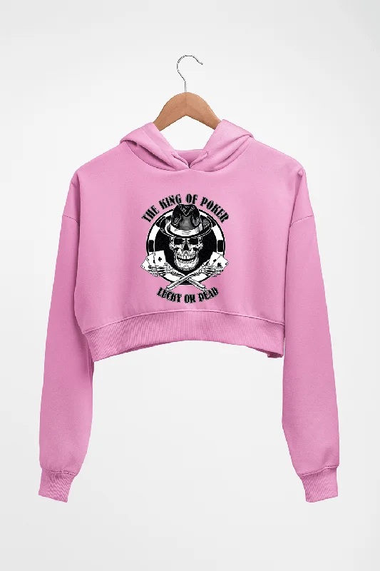 retro hoodiePoker Crop HOODIE FOR WOMEN