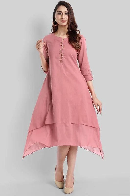 Price Drop Pink Mul Cotton Hunter Dress