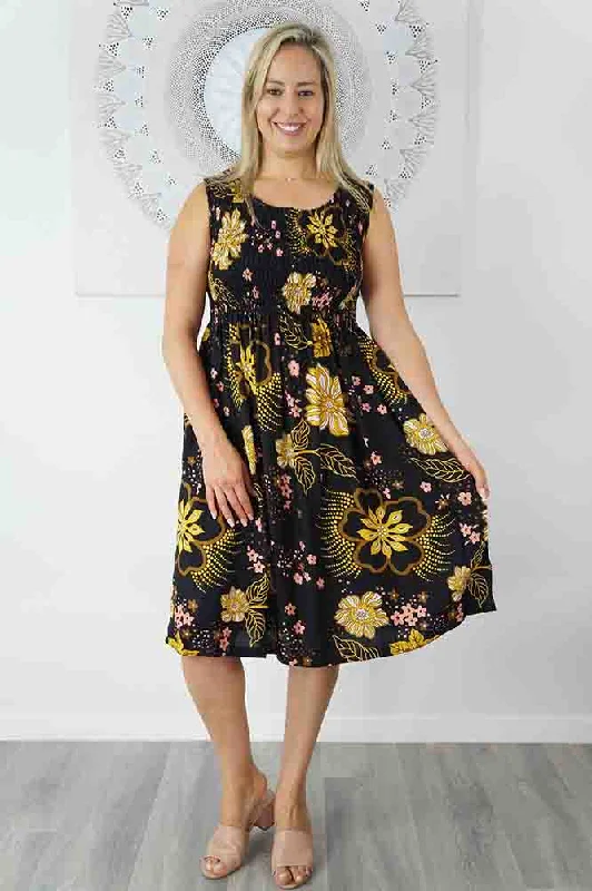 Friends and Family Sale Singlet Smock Dress "Field of Dreams"