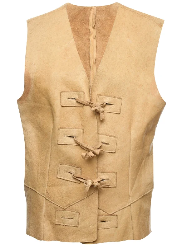 cozy wool-blend coatLight Brown Waistcoat - L