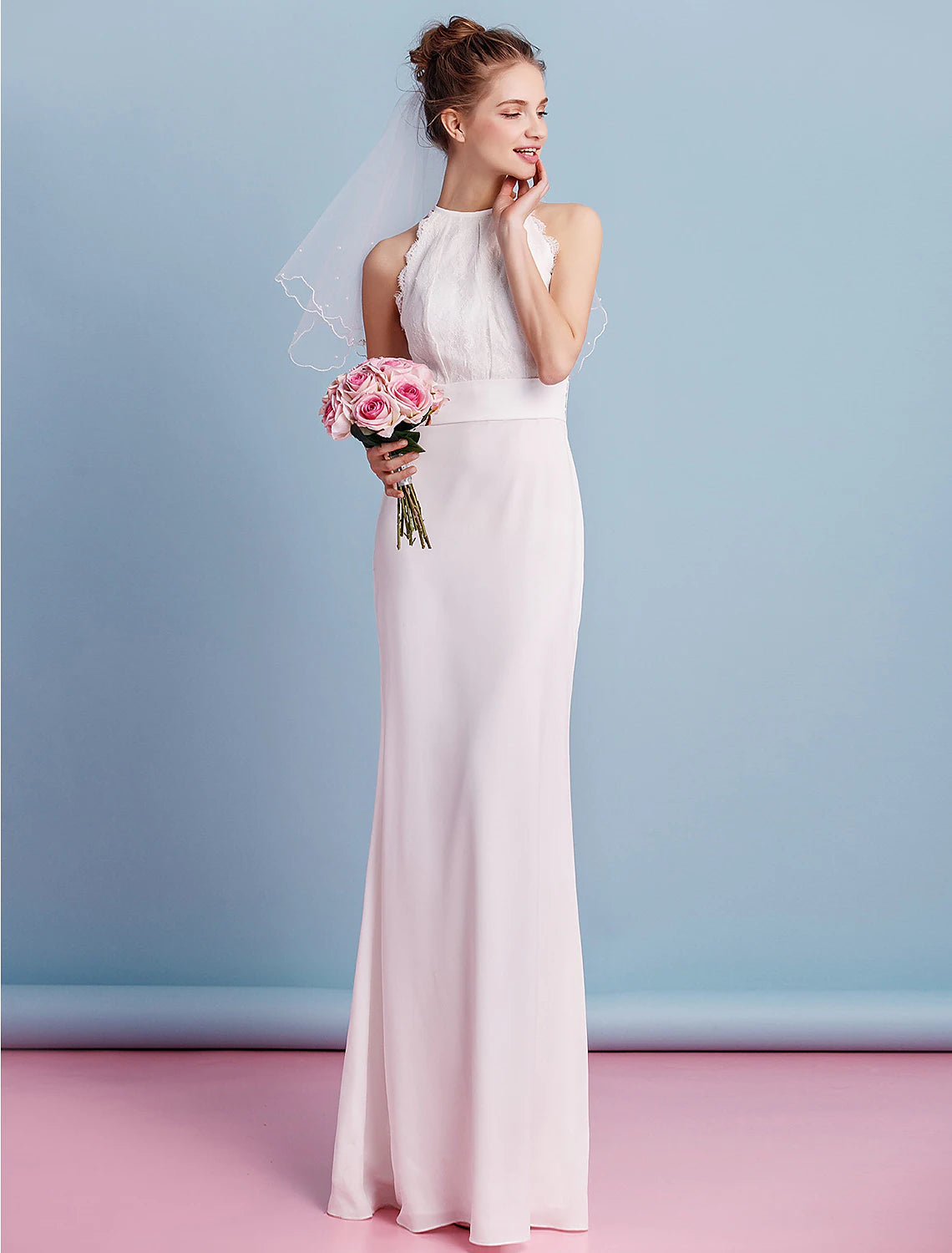 Buy More, Save More Wedding Dresses Floor Length Sleeveless Chiffon With Lace
