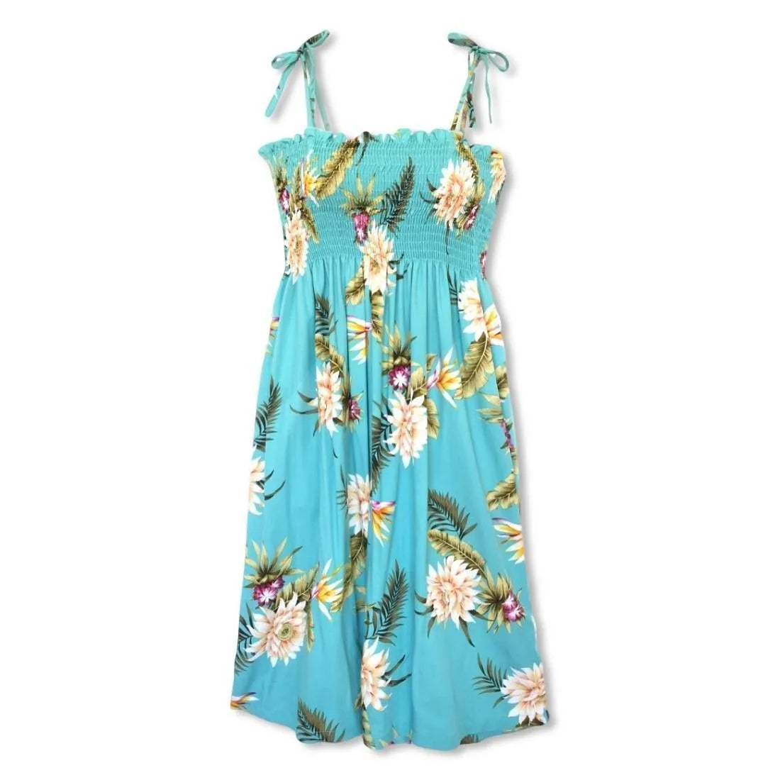 Amazing Deals Mountain Green Moonkiss Hawaiian Dress