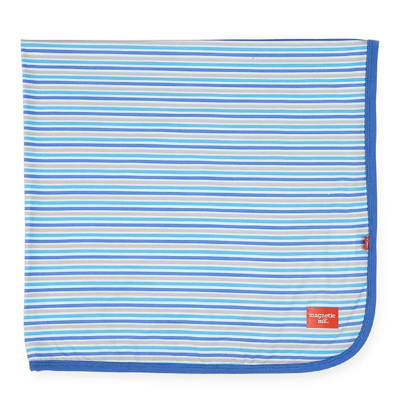 Exclusive Preview off-shoulder dressMagnificent Baby Blue Stripe Modal Swaddle Blanket
