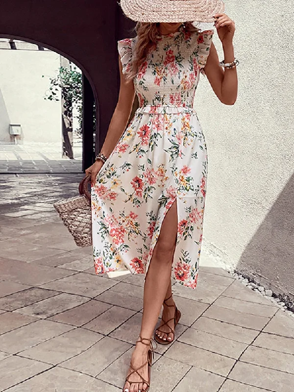 Exclusive Access chic wrap dressValery Summer Floral Midi Dress