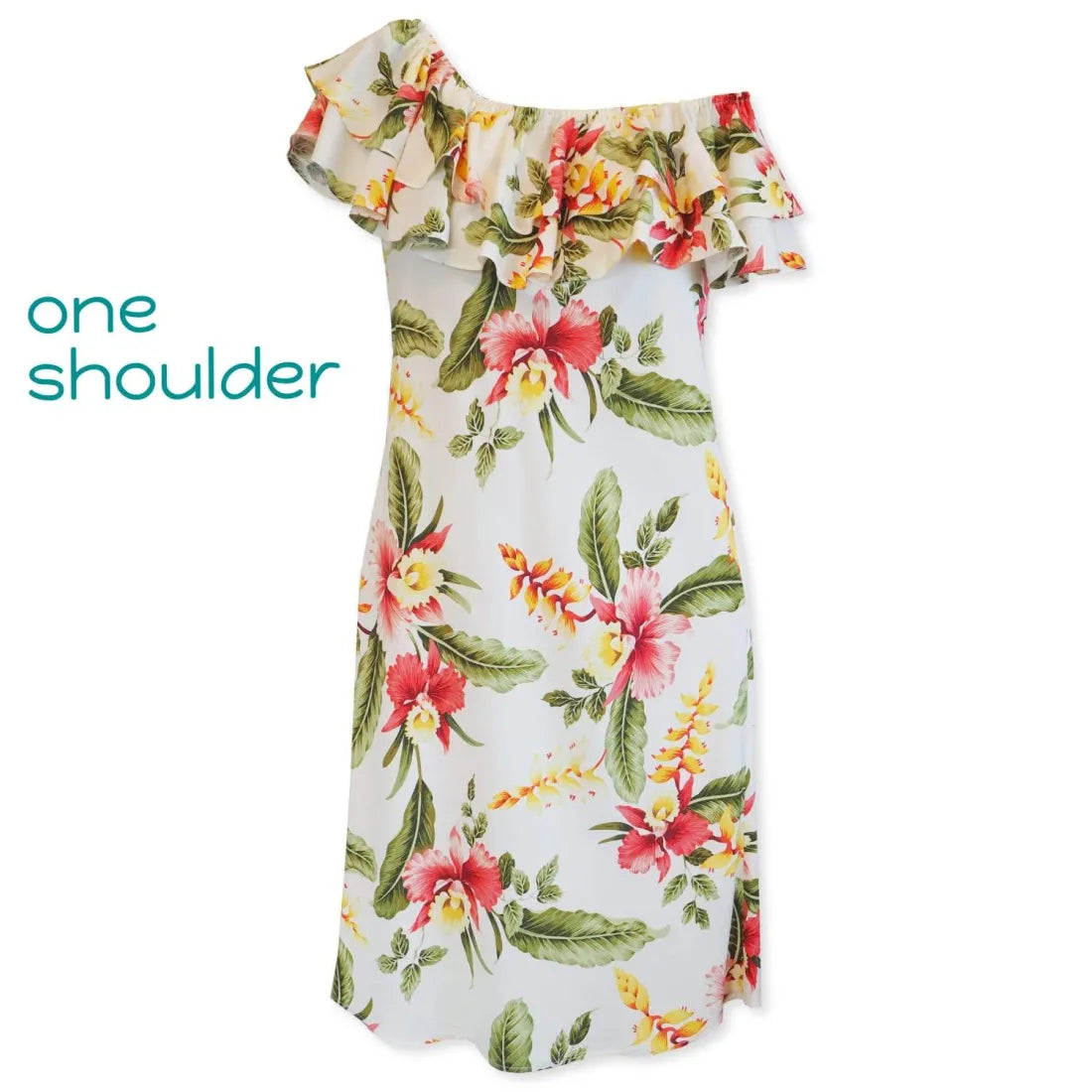 Instant Discount Cloud Cream Rainbow Hawaiian Dress
