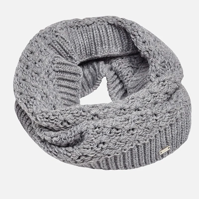 Mega Deal ruffle dressMayoral Gray Infinity Scarf
