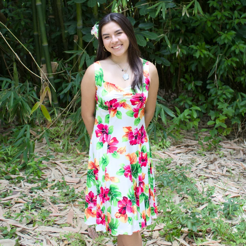 Stock Up and Save Hoopla White Molokini Hawaiian Dress