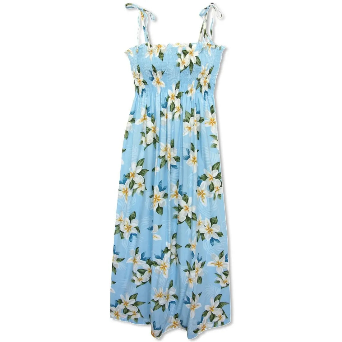 Stock Clearance Escape Blue Maxi Hawaiian Dress