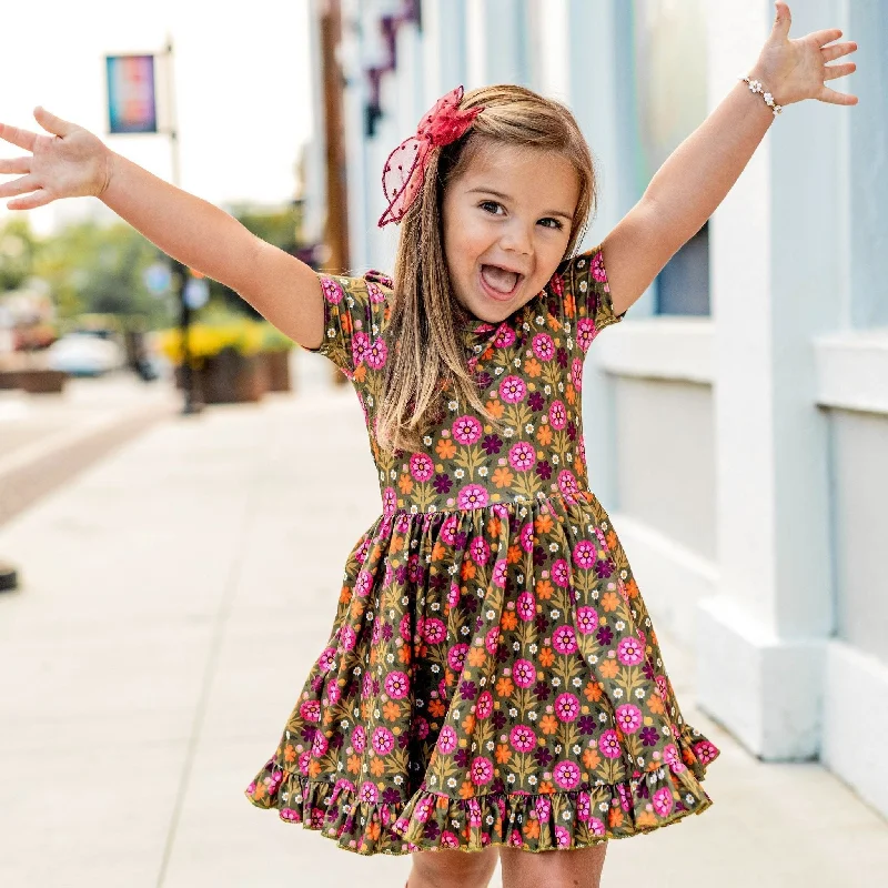 classic fit-and-flare dressOlive Floral Twirl Dress