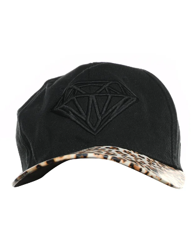 chic padded coatBlack Embroidered Cap - XS