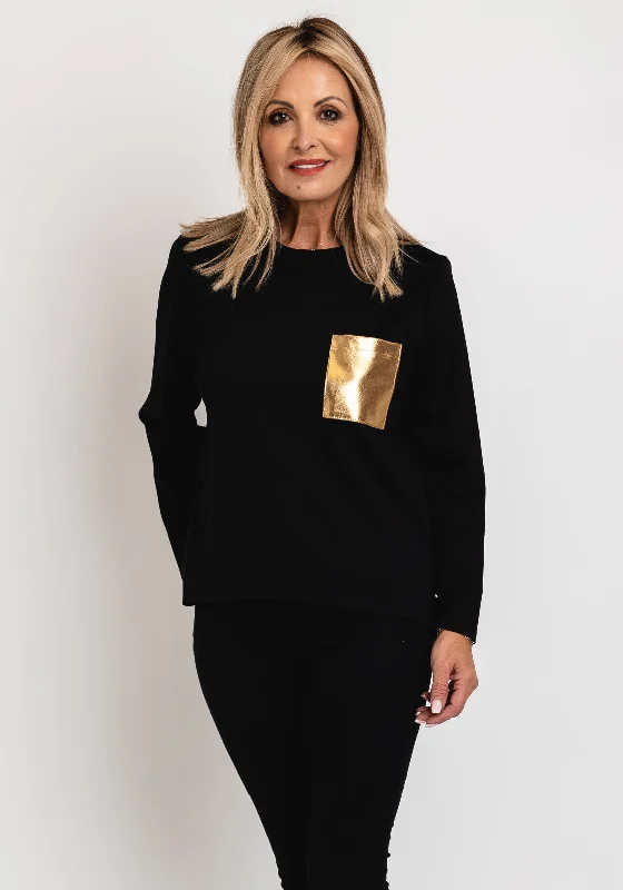 Final Markdown sleek hoodiesleek hoodieD.e.c.k by Decollage Gold Pocket Sweatshirt, Black Final Markdown sleek hoodiesleek hoodieD.e.c.k by Decollage Gold Pocket Sweatshirt, Black