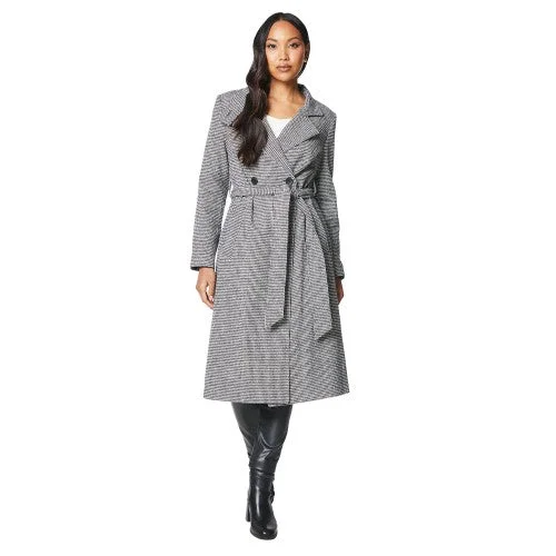 fashion-forward coatPrinciples Womens/Ladies Checked Wrap Belted Coat