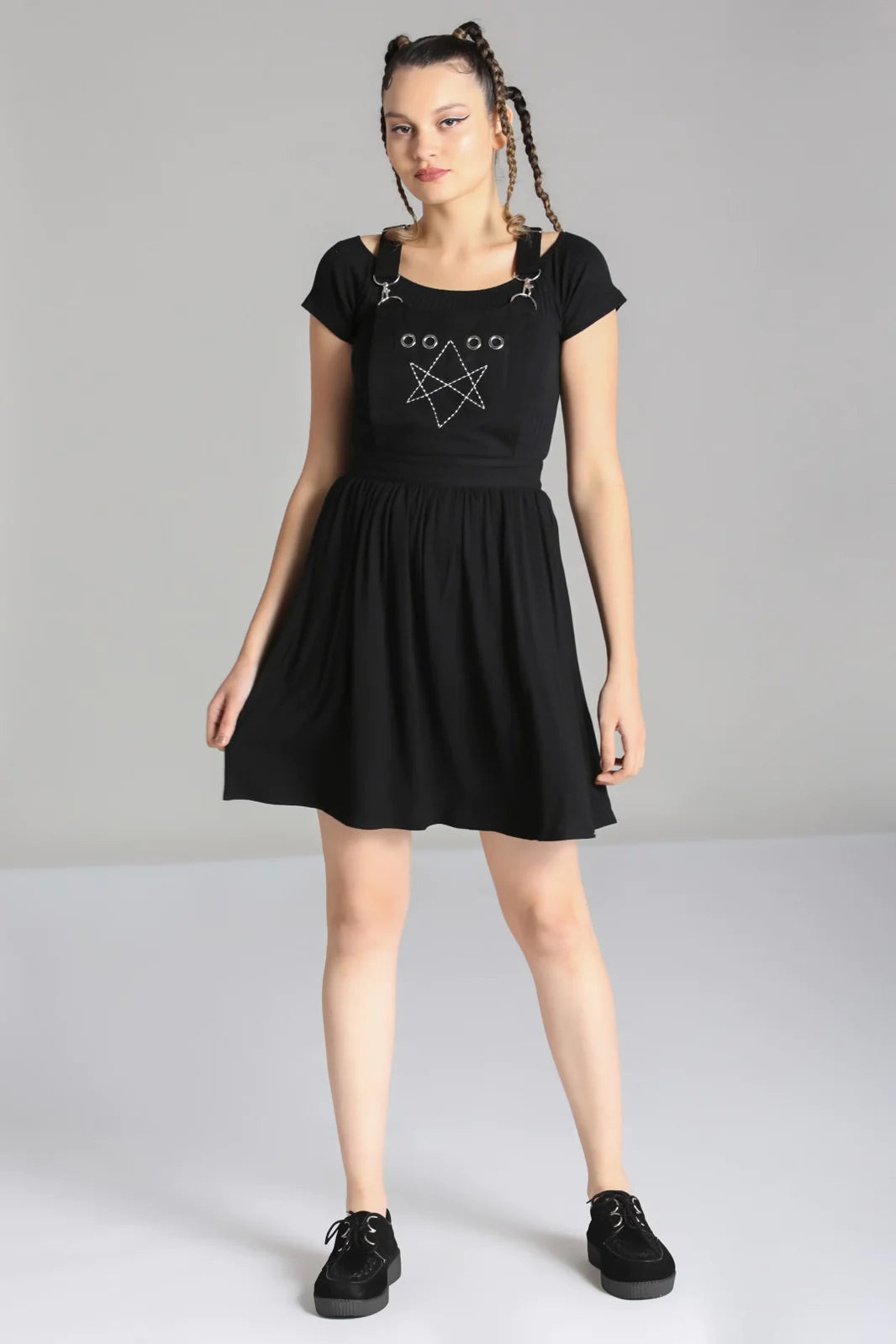 Limited Time Offer printed dressDestroya Pinafore Dress