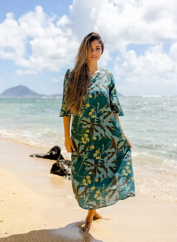 Super Bargain Teal Kūpala Midi Dress
