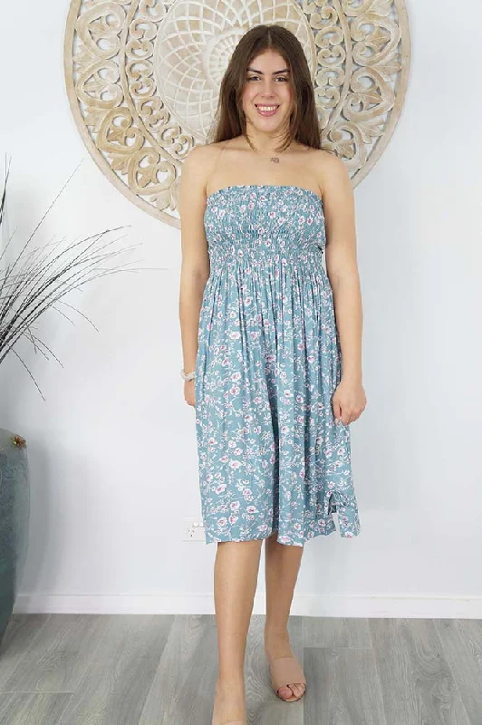 Midnight Sale Smock Dress "Springflower"