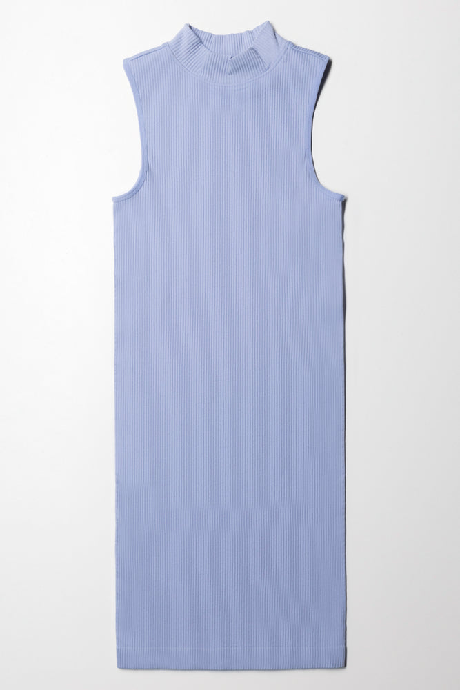 wrap-around dressSeamfree Turtle Neck Sleeveless Dress Blue